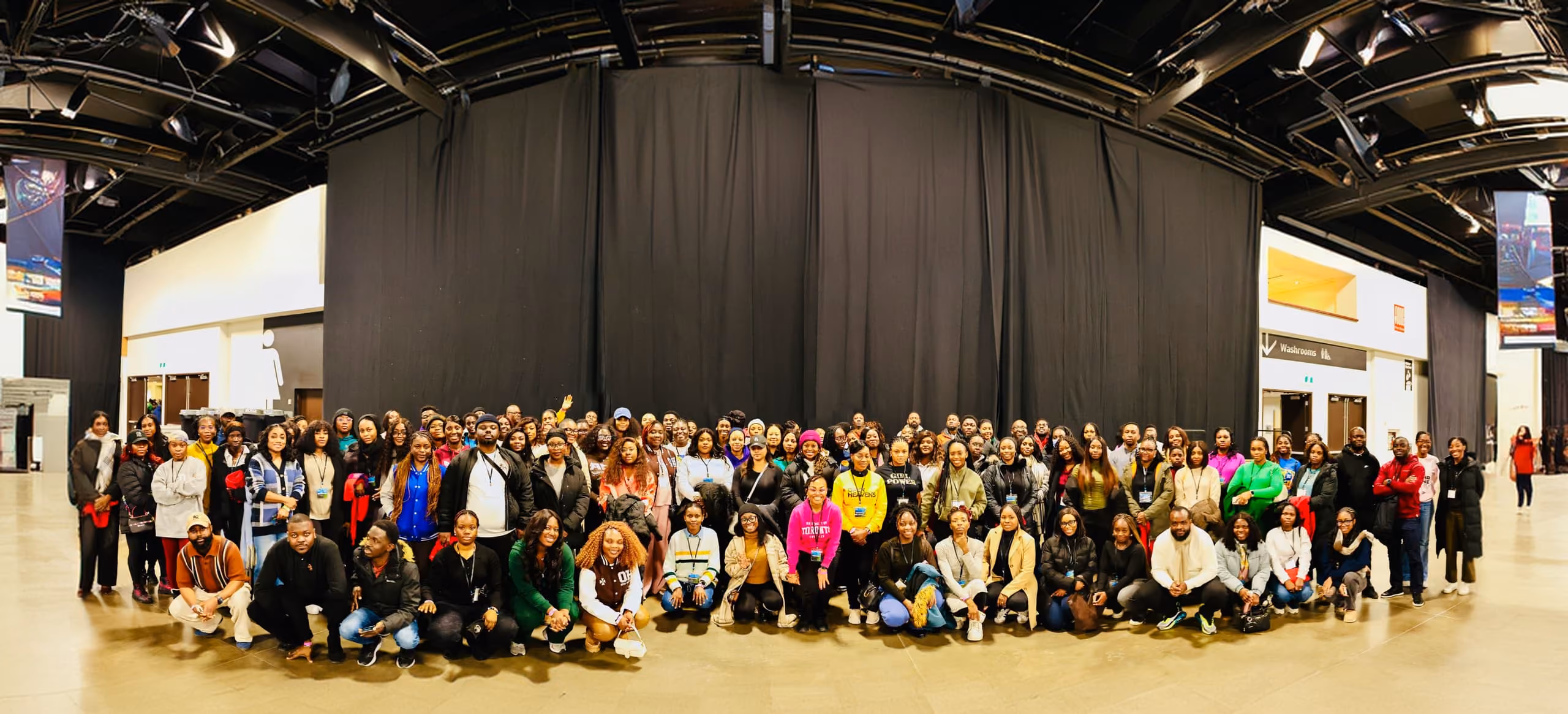 The Open Heavens volunteer team gathered for a group photo in the venue.